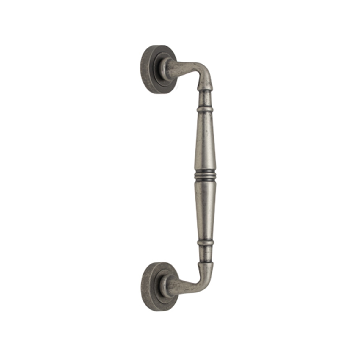 Tirador Puerta Paso Roseta Redonda  270 x 50 x 60 mm Plata-1