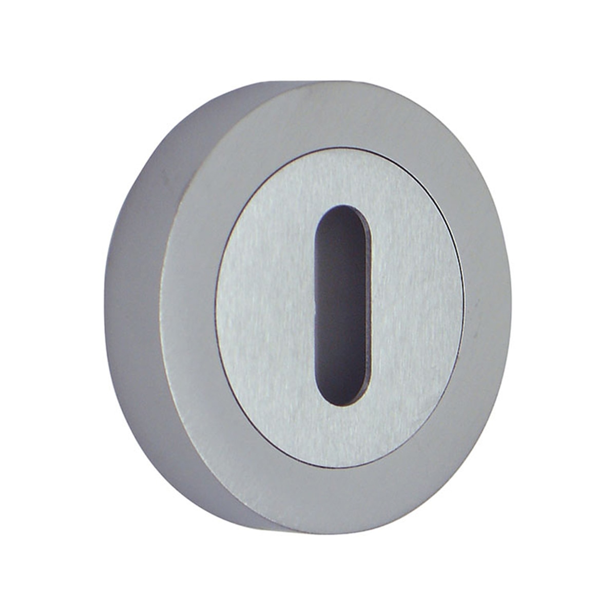 Roseta Redonda Bocallave Oval 50 x 10 mm Cromo satinado-1