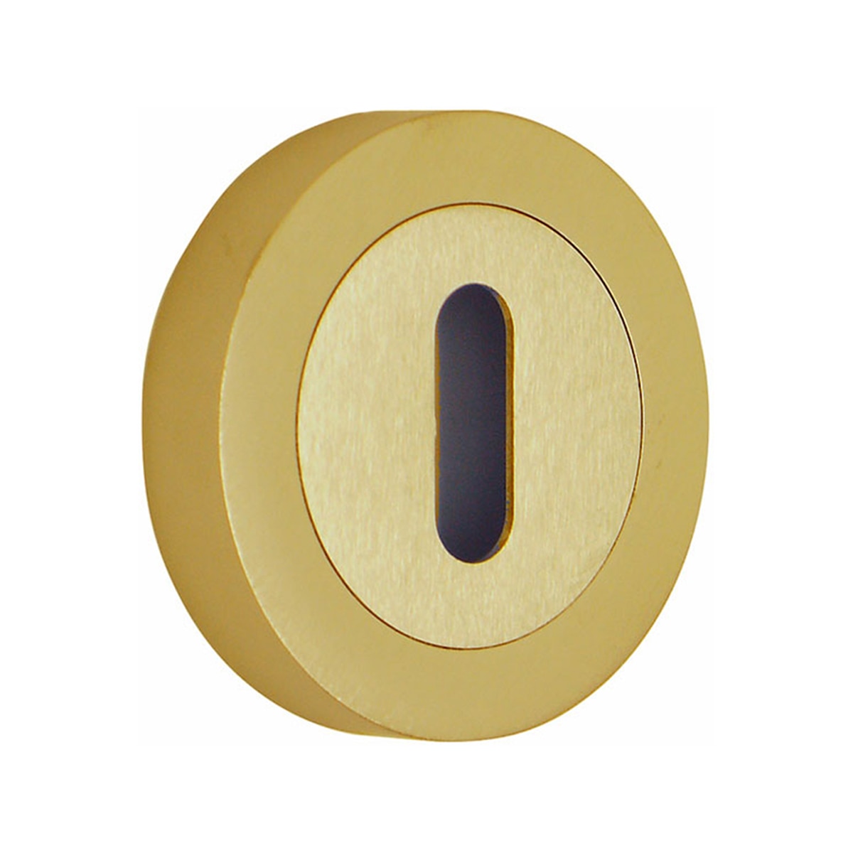 Roseta Redonda Bocallave Oval 50 x 10 mm Latón mate-1