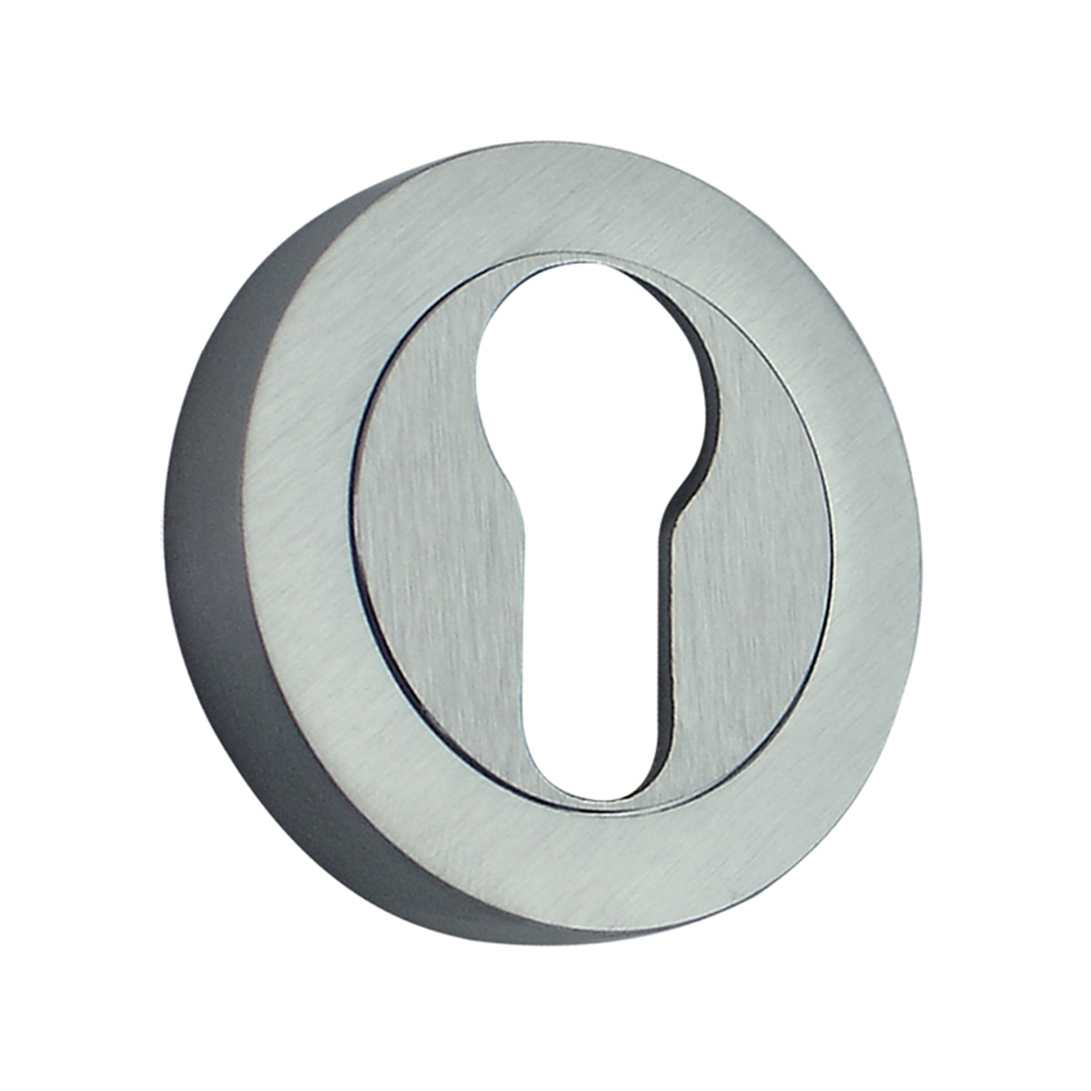 Roseta Redonda Bocallave Oval 50 x 10 mm Cromo satinado-1