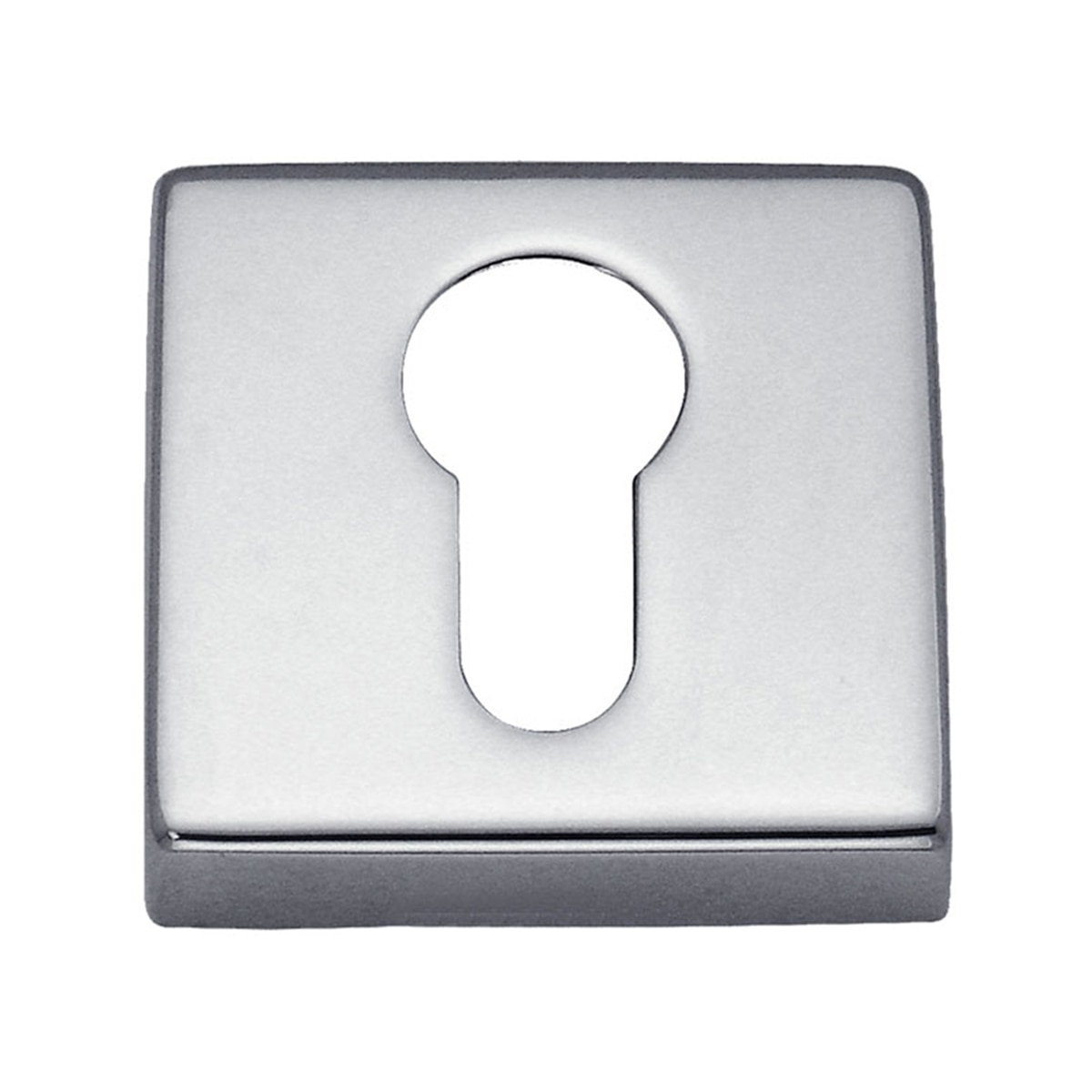 Roseta Cuadrada Bocallave Yale  50 x 50 x 10 mm Cromo brillo-1