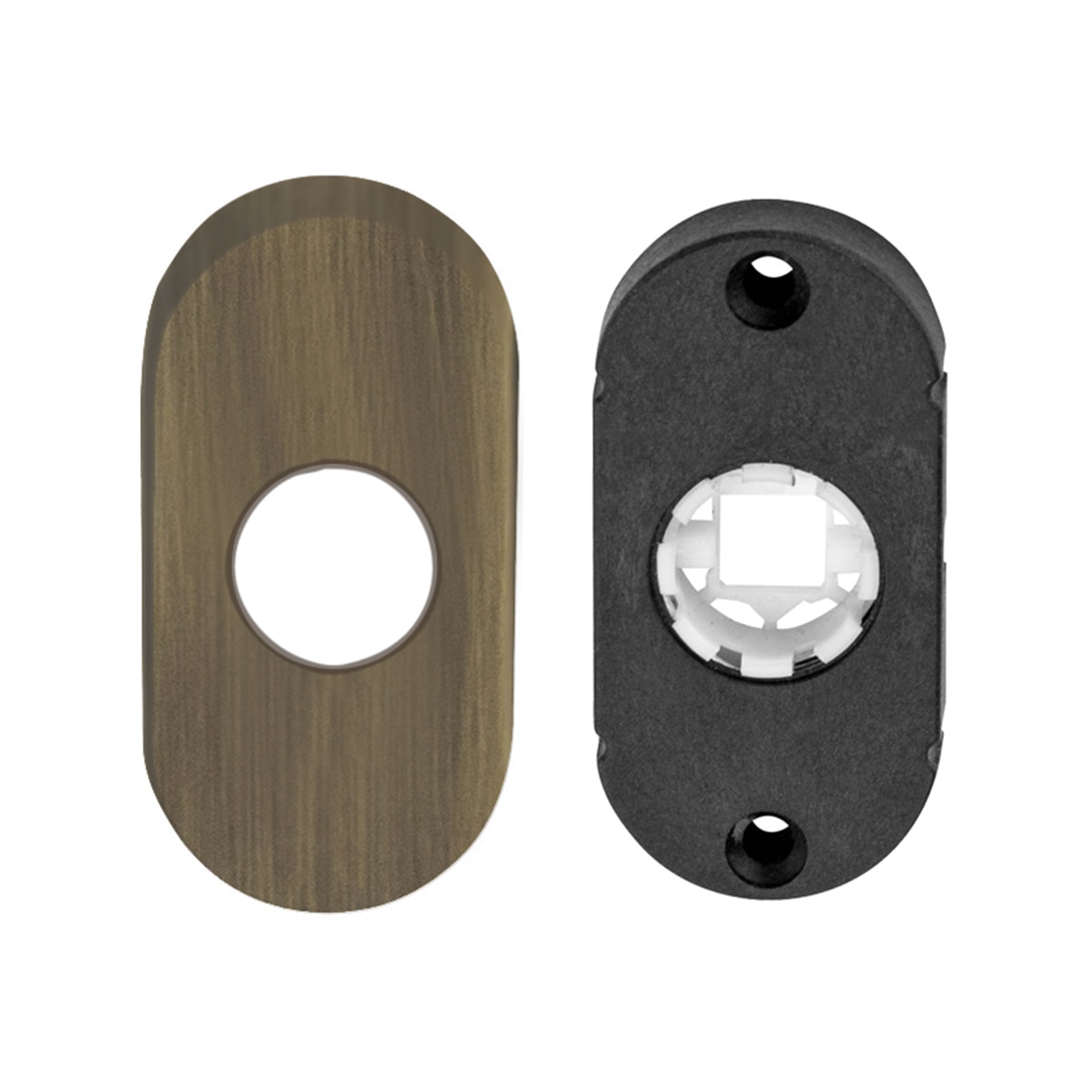 Roseta Decorativa Oval 60 x 30 x 10 mm Cuero Inglés-1