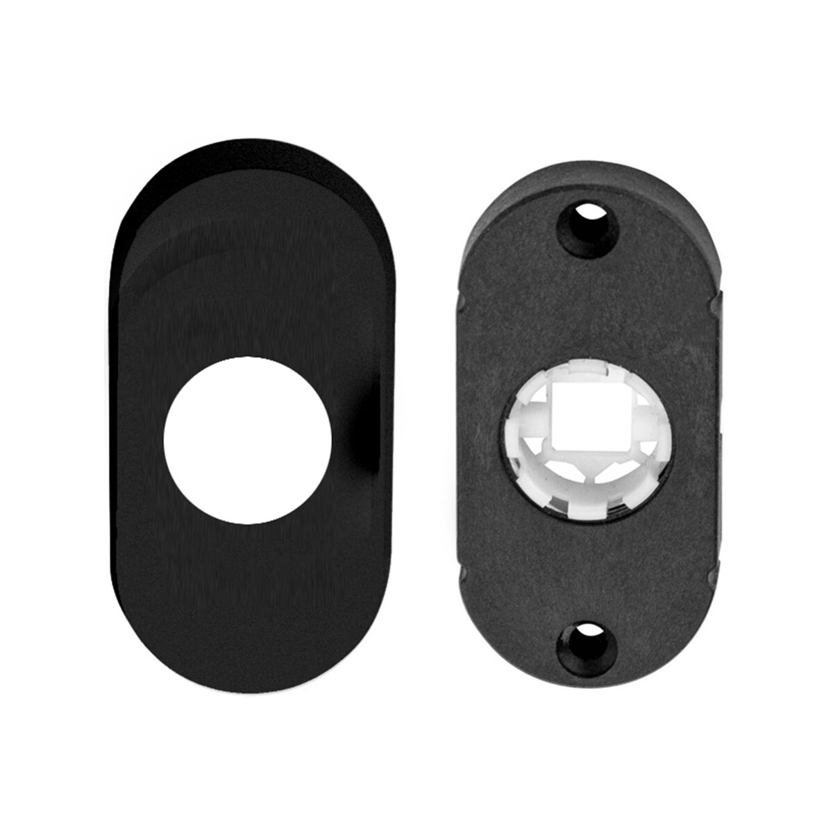 Roseta Decorativa Oval 60 x 30 x 10 mm Negro-1