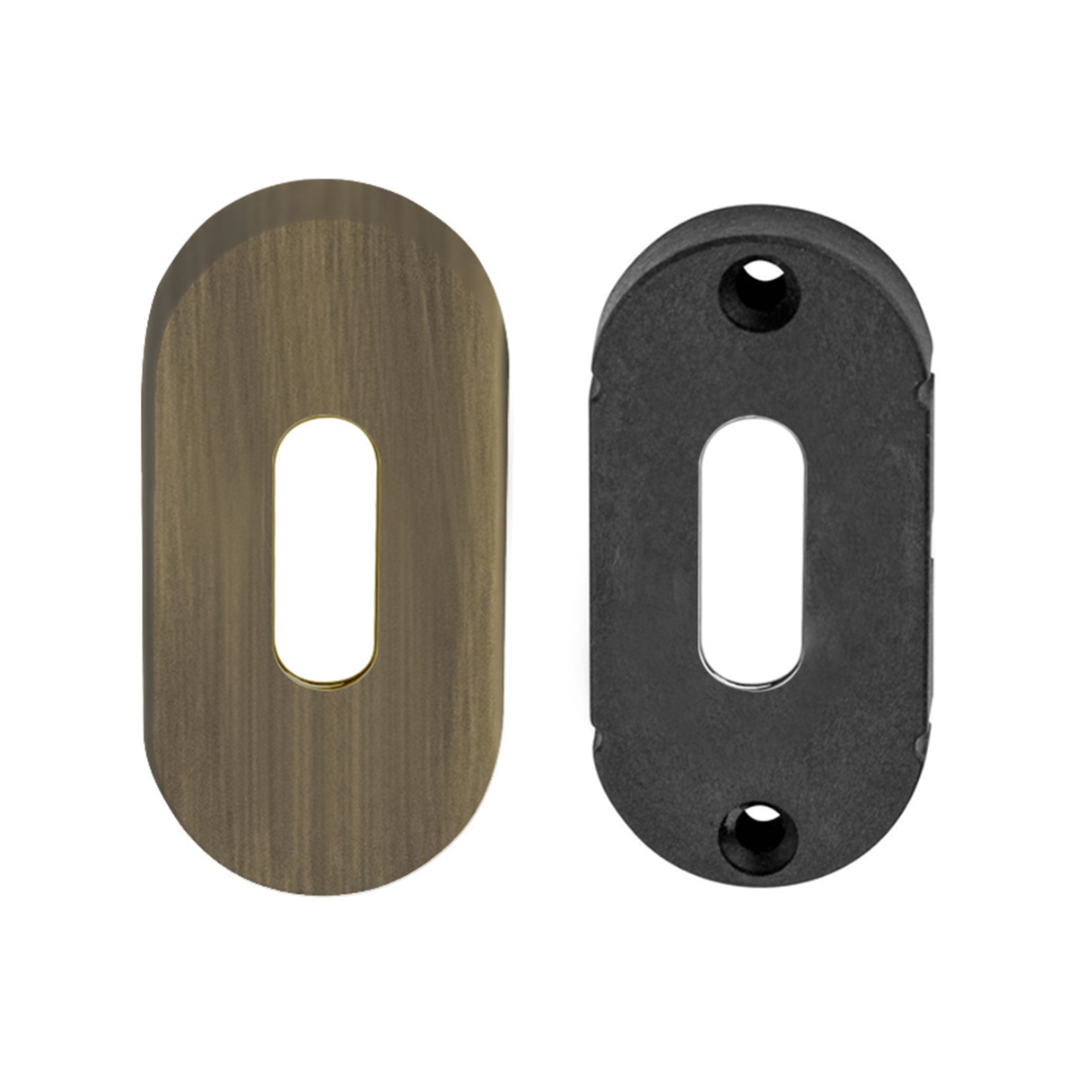 Roseta Decorativa Oval Bocallave Oval 60 x 30 x 10 mm Cuero Inglés-1