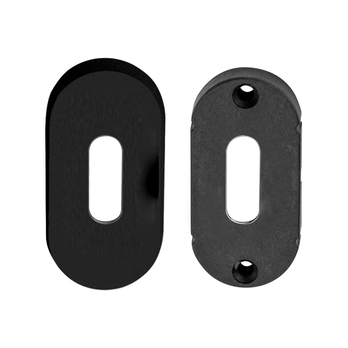 Roseta Decorativa Oval Bocallave Oval 60 x 30 x 10 mm Negro-1