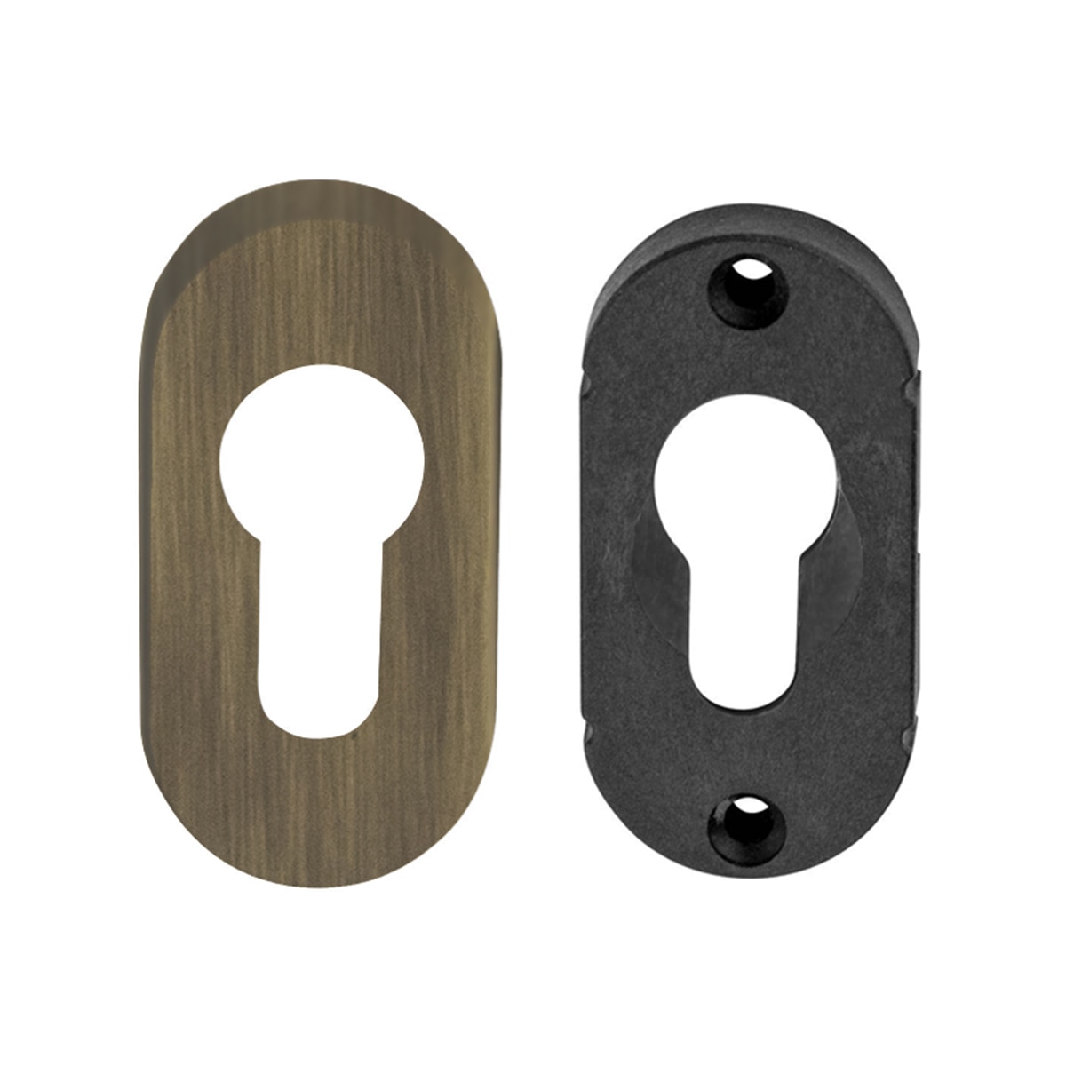 Roseta Decorativa Oval Bocallave Oval 60 x 30 x 10 mm Cuero Inglés-1