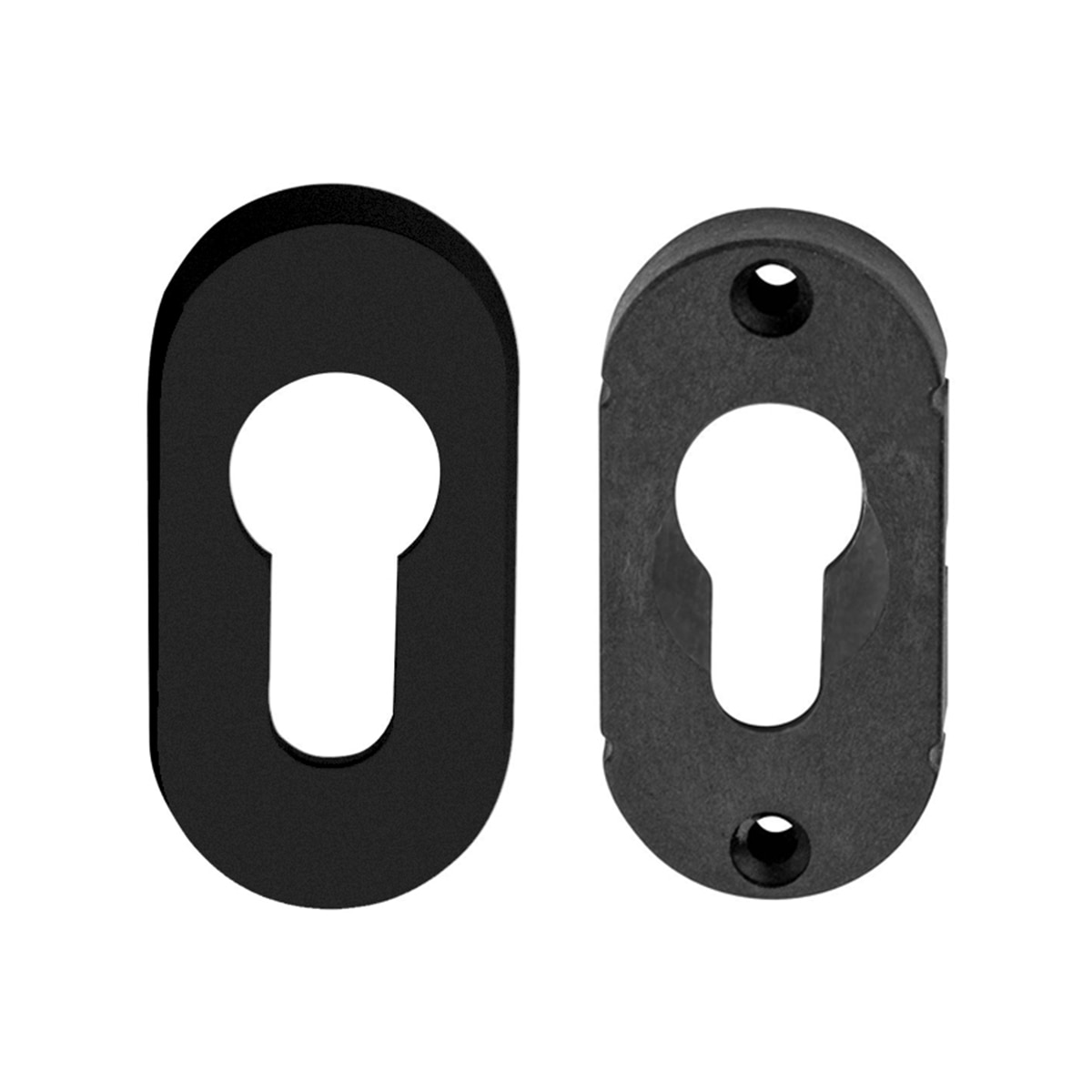 Roseta Decorativa Oval Bocallave Oval 60 x 30 x 10 mm Negro-1