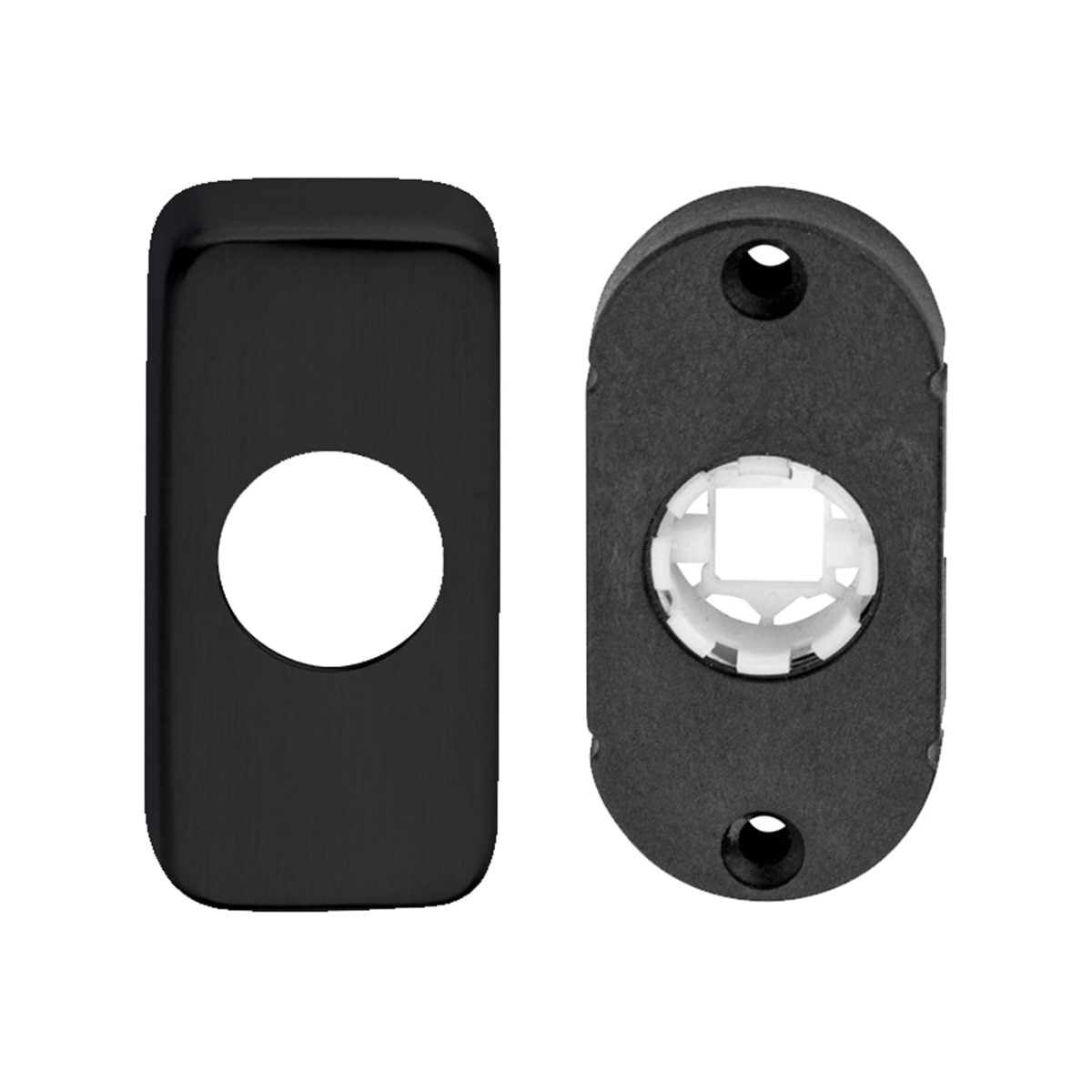Roseta Decorativa Rectangular con Muelle 60 x 30 x 10 mm Negro-1