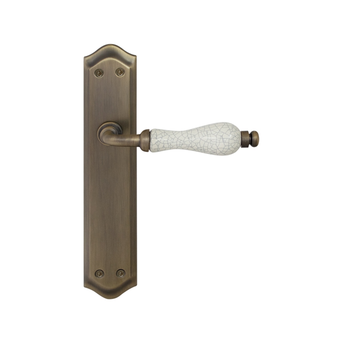 Juego Manilla con Placa y con Porcelana 256 x 140 x 60 mm Blanco roto-1
