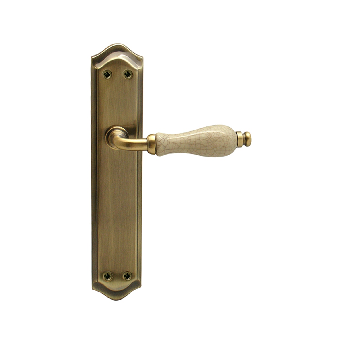 Juego Manilla con Placa y con Porcelana 256 x 140 x 60 mm Blanco roto-1