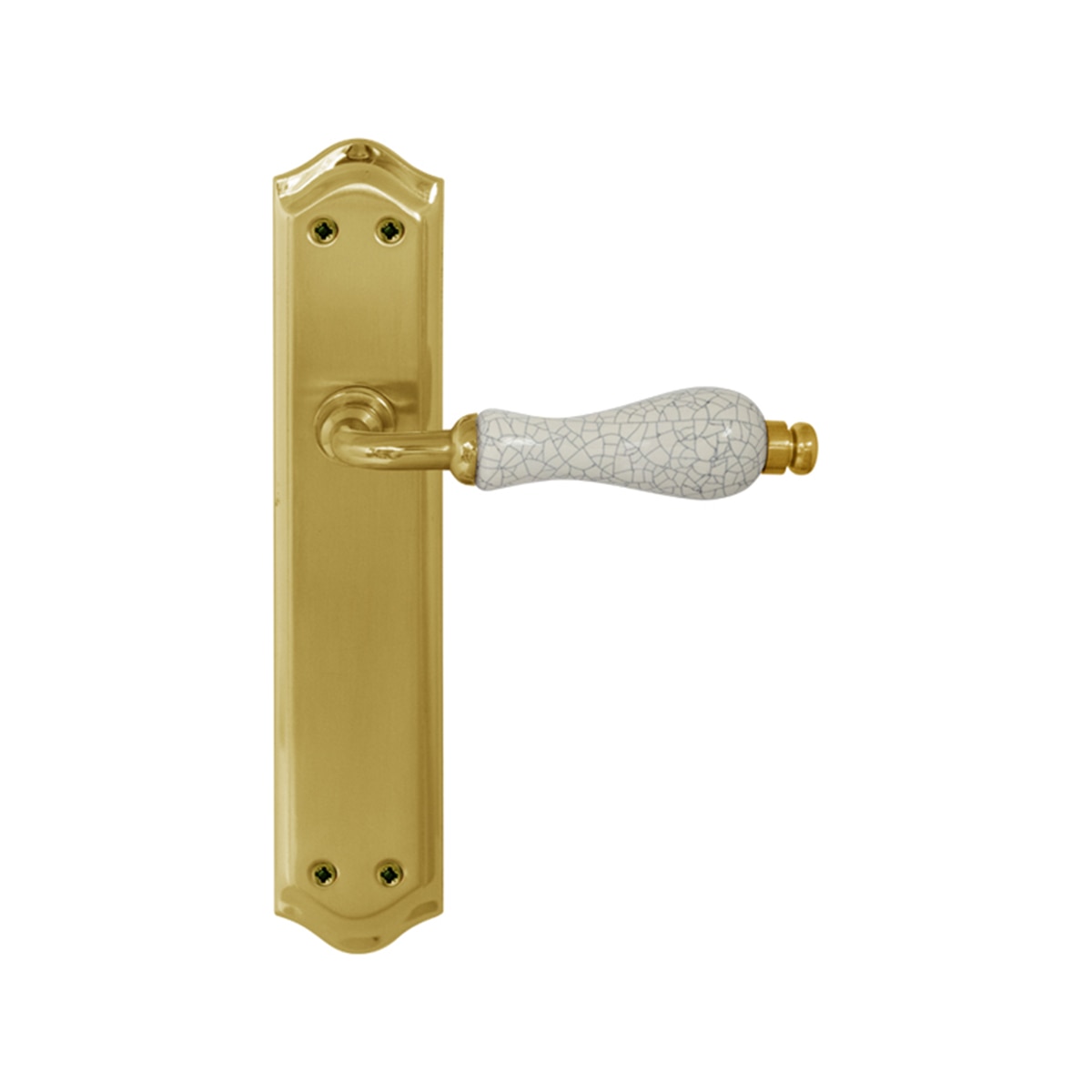 Juego Manilla de Placa con Porcelana 256 x 140 x 60 mm Dorado Pulido Satinado-1