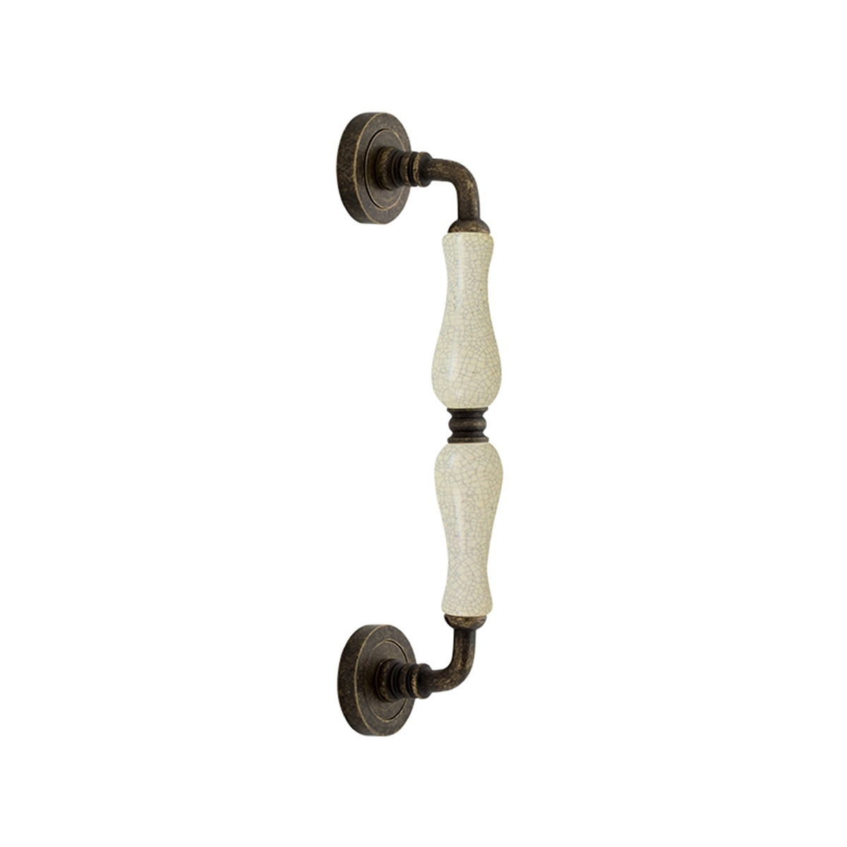 Imagen 0 de Tirador Rosetas Redondas y Porcelana para Puertas de Paso Porcelana 260 x 50 x 62 mm