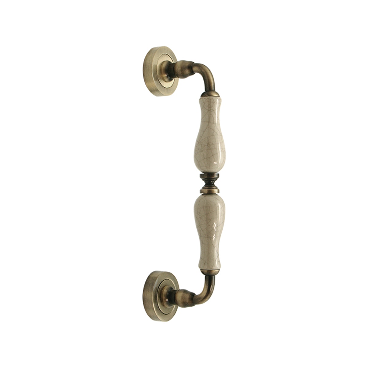Imagen 0 de Tirador Rosetas Redondas y Porcelana para Puertas de Paso Porcelana 260 x 50 x 62 mm