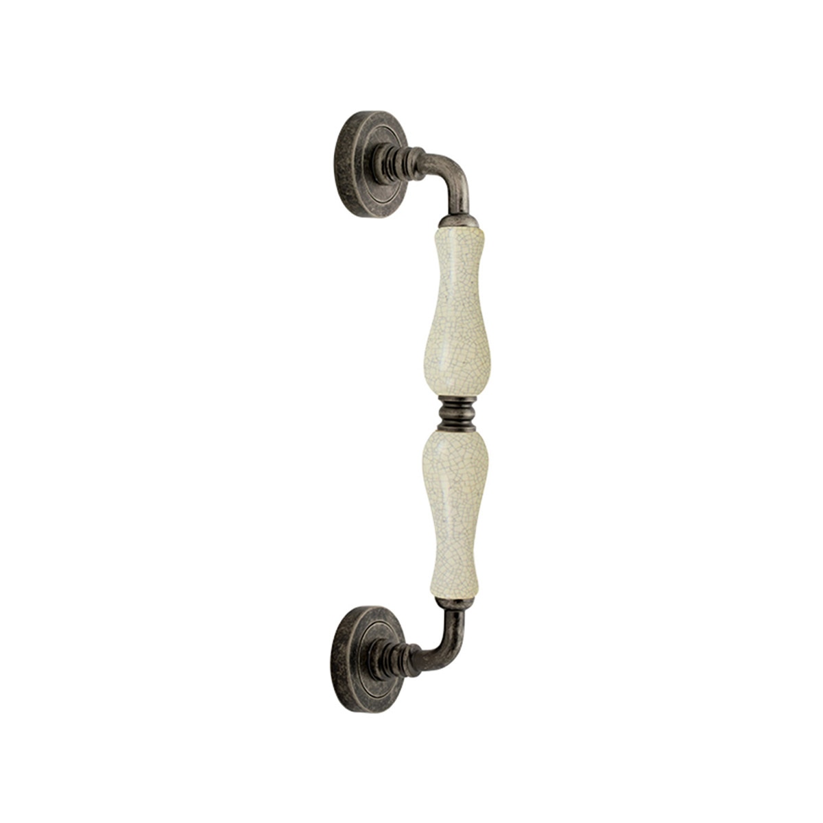 Imagen 0 de Tirador Rosetas Redondas y Porcelana para Puertas de Paso Porcelana 260 x 50 x 62 mm