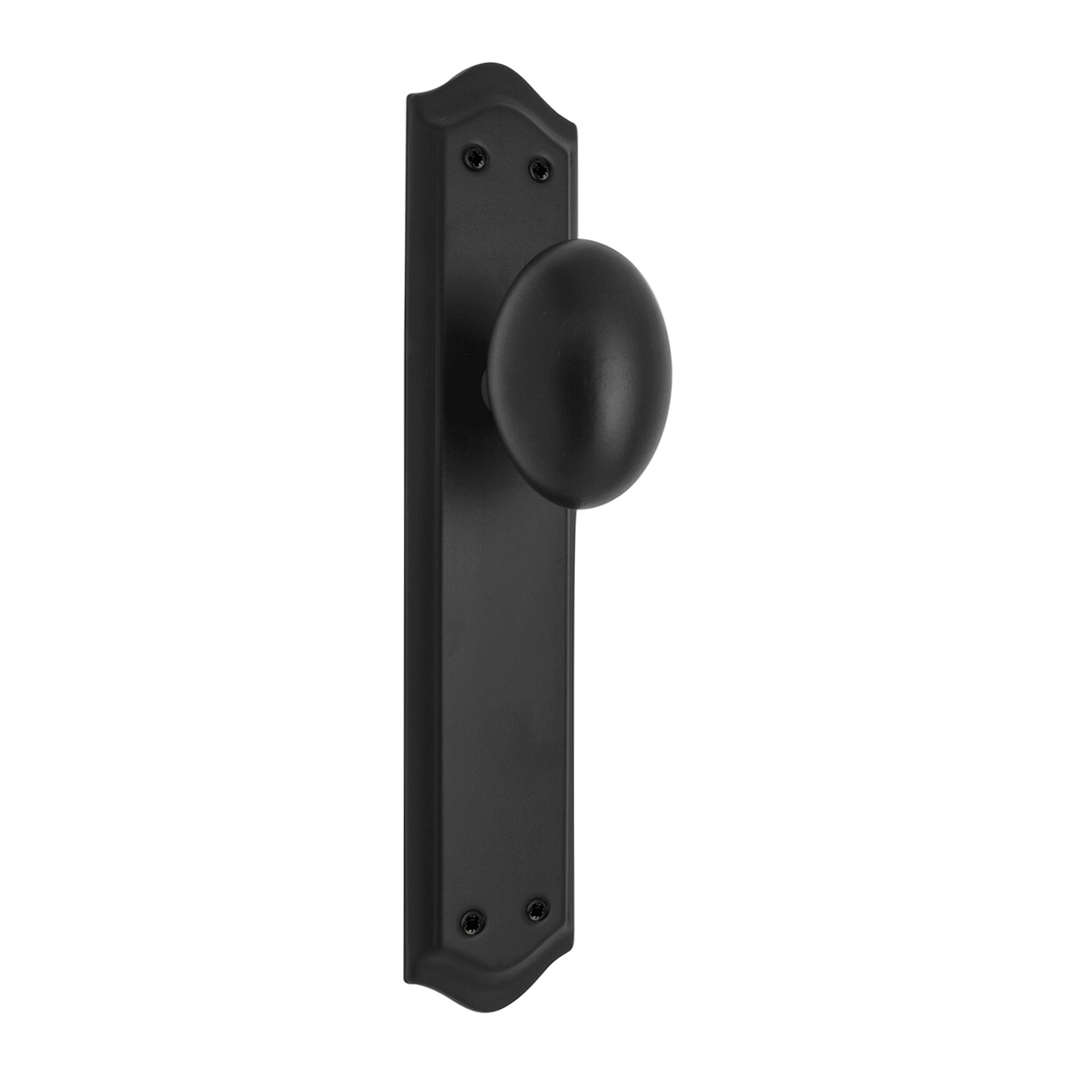 Pomo con Placa para Puertas de Paso Interior 256 x 49 x 48 mm Negro-1