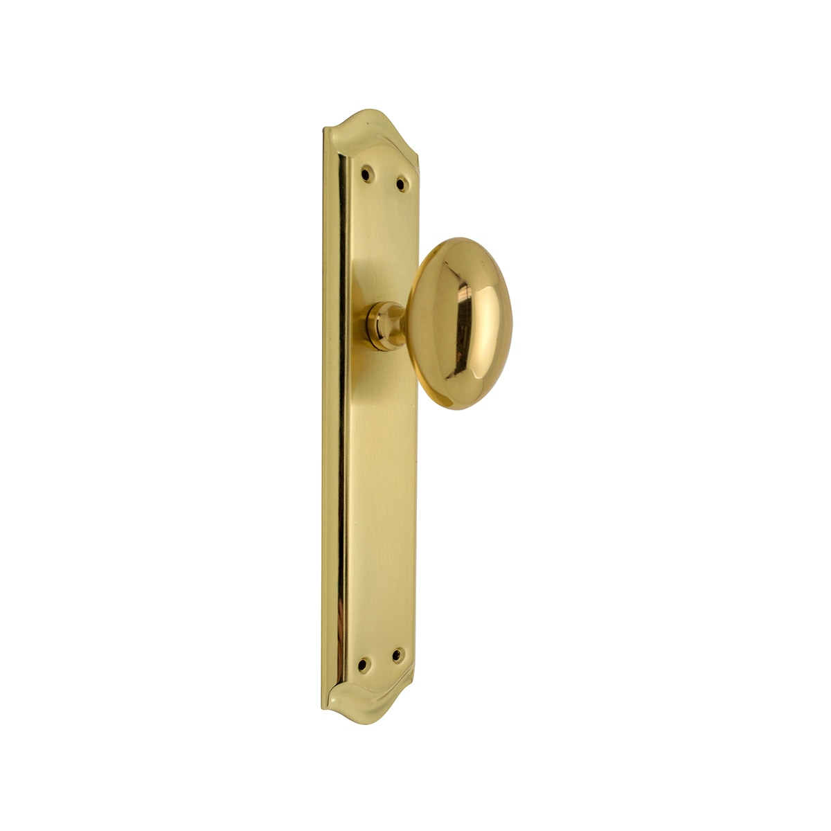 Pomo con Placa para Puertas de Paso Interior 256 x 49 x 48 mm Dorado Pulido Satinado-1