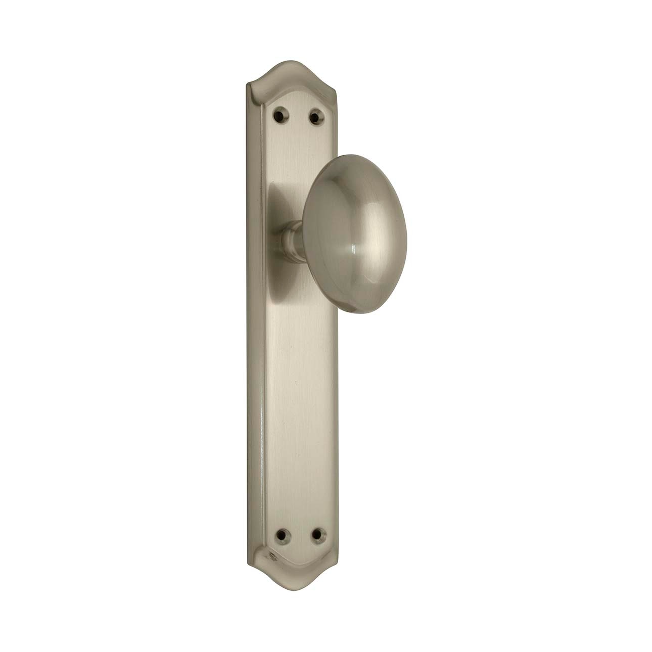 Pomo con Placa para Puertas de Paso Interior 256 x 49 x 48 mm Níquel Mate-1