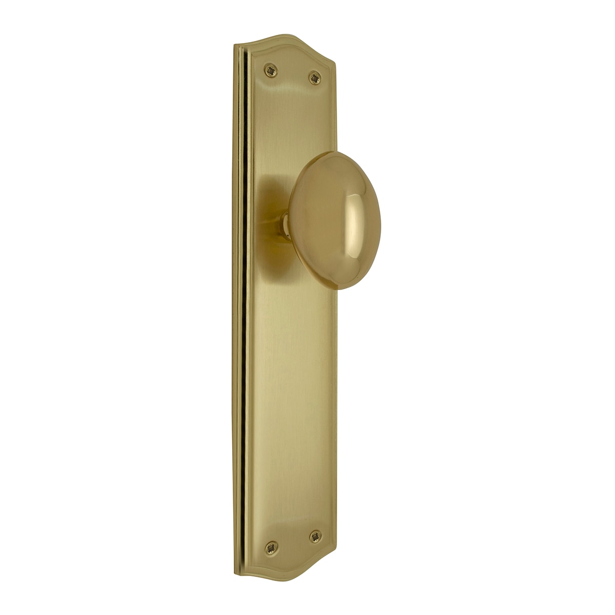 Pomo con Placa para Puertas de Paso Interior 285 x 60 x 48 mm Dorado Pulido Satinado-1