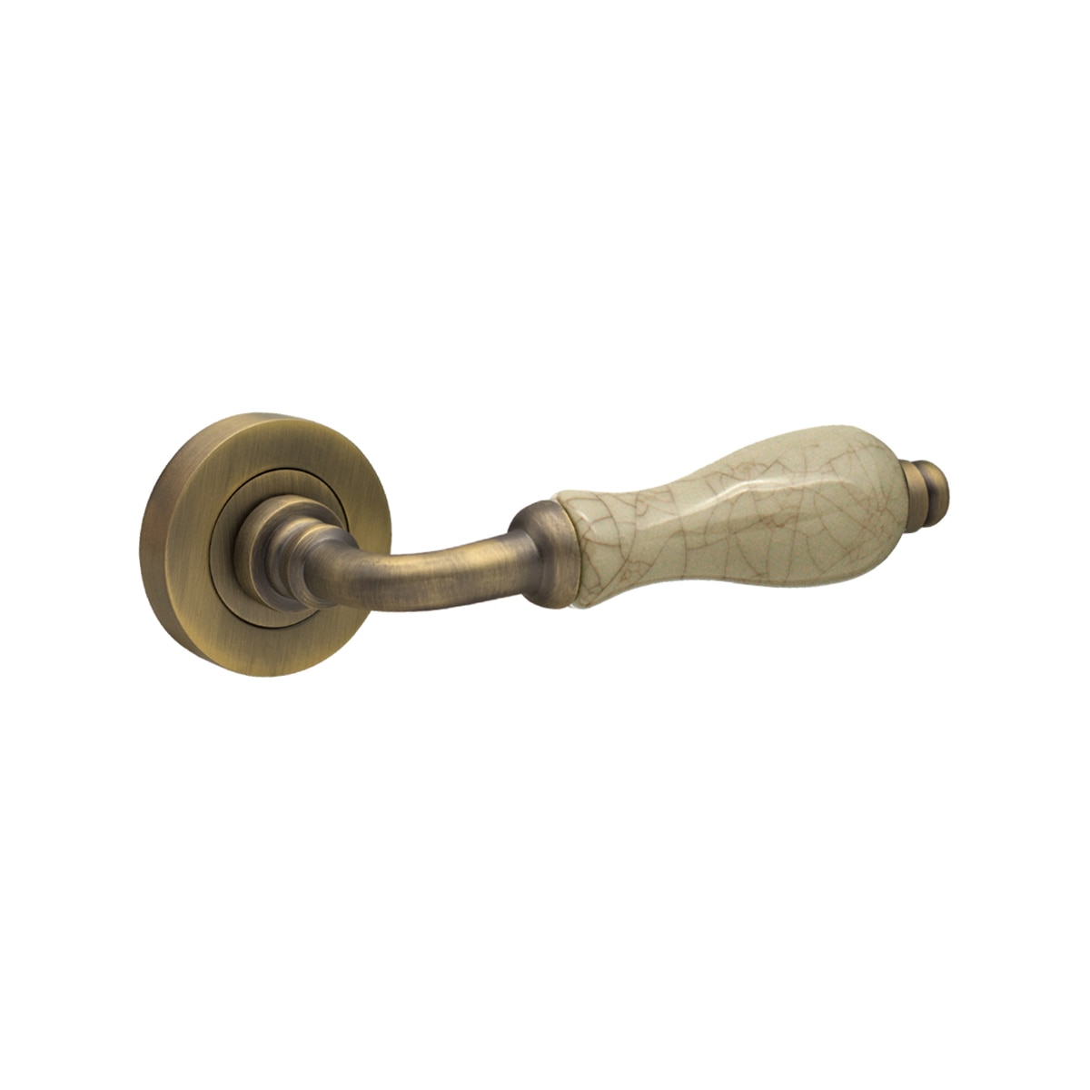 Juego Manilla Roseta Redonda con Porcelana 50 x 145 x 65 mm Cuero Inglés-1