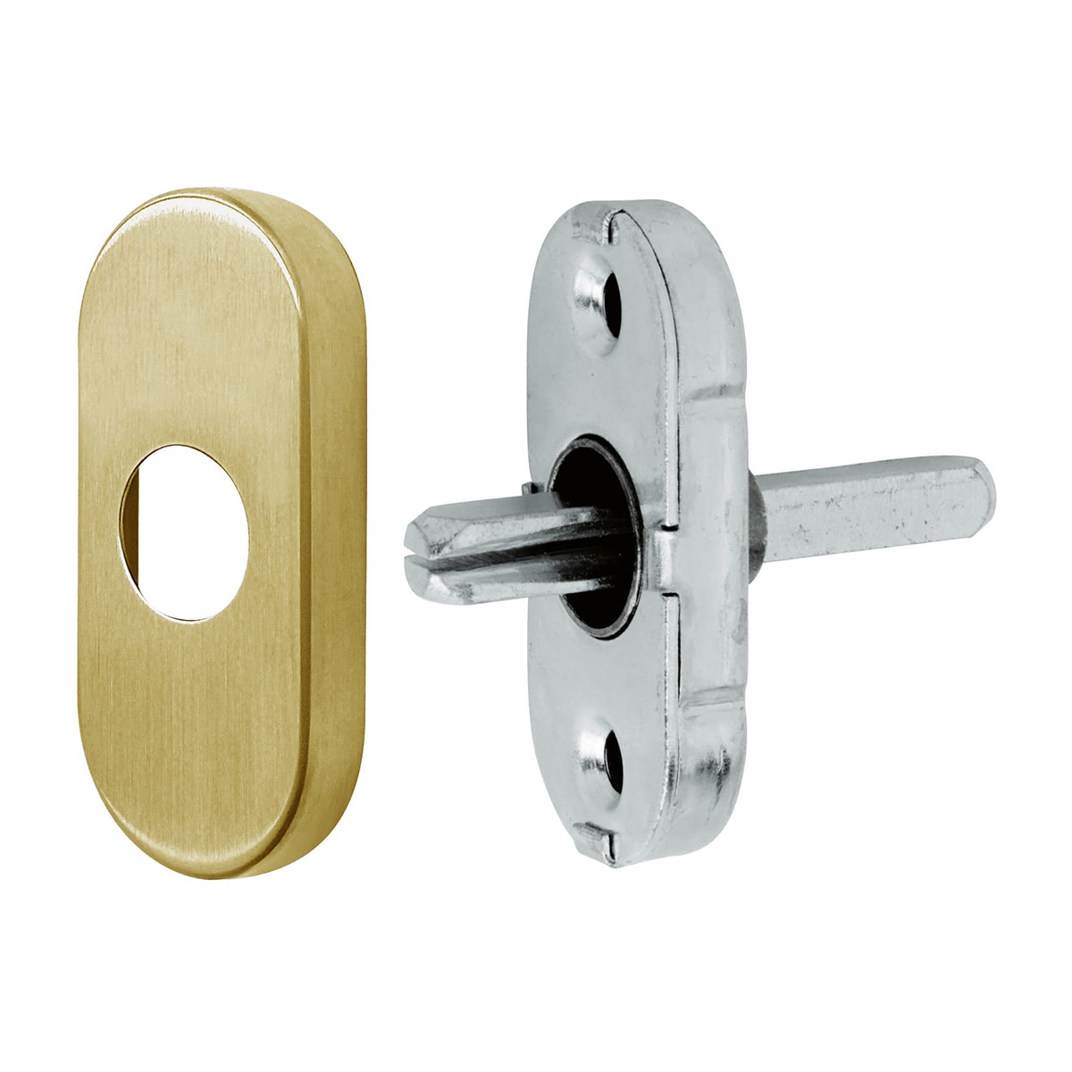 Mecanismo Grisán para Manillas de Ventana 64 x 30 x 10 mm Latón mate-1