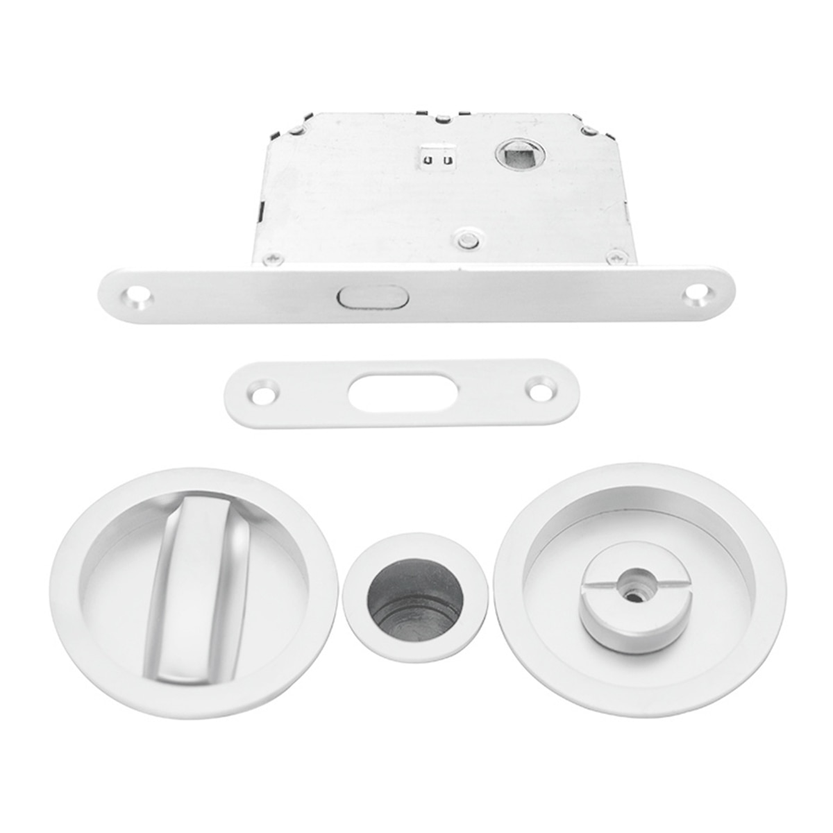 Imagen 0 de Kit Puertas Correderas Embutir Redondo 56 DIA;160 x 20 mm
