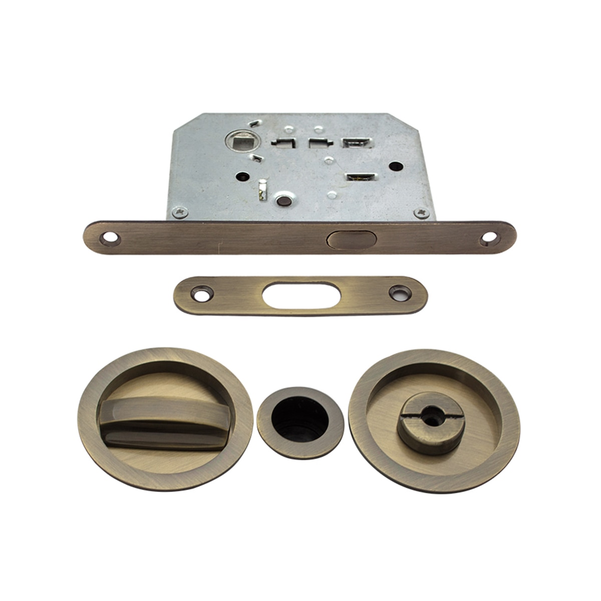 Imagen 0 de Kit Puertas Correderas Embutir Redondo 56 DIA;160 x 20 mm