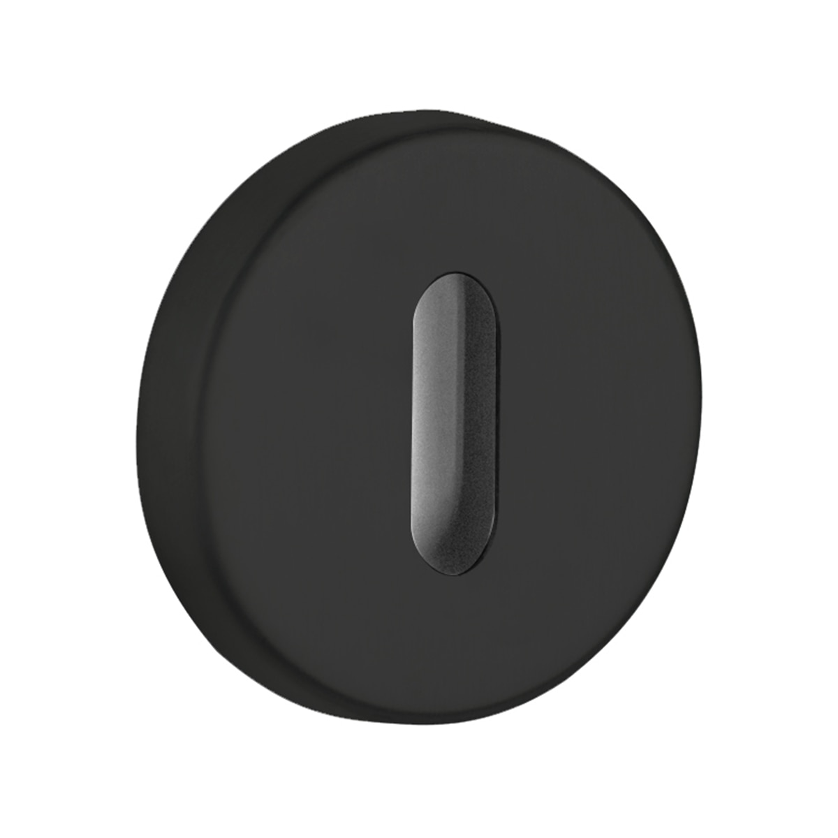 Roseta Redonda Bocallave Oval 50Ø  x 10 mm Negro-1