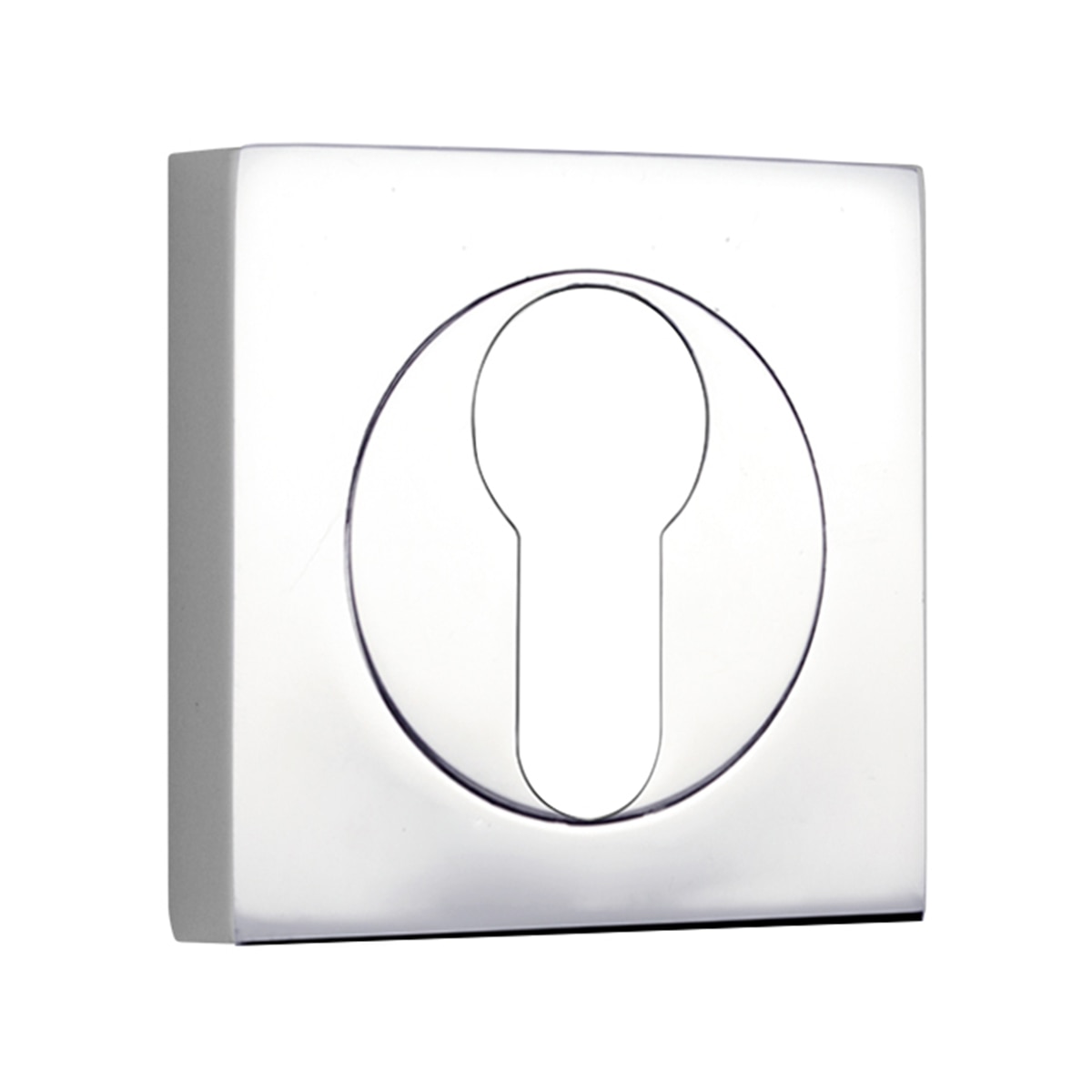 Roseta Cuadrada Bocallave Yale 50 x 50 x 5 mm Cromo brillo-1