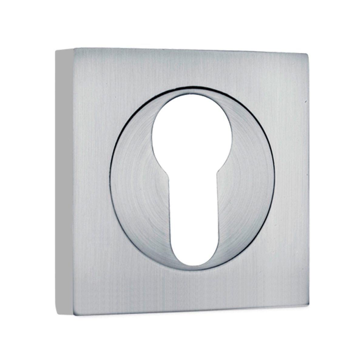 Roseta Cuadrada Bocallave Yale 50 x 50 x 5 mm Cromo satinado-1