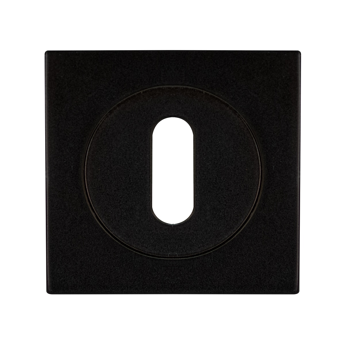 Roseta Cuadrada Bocallave Oval 50 x 50 x 5 mm Negro-1