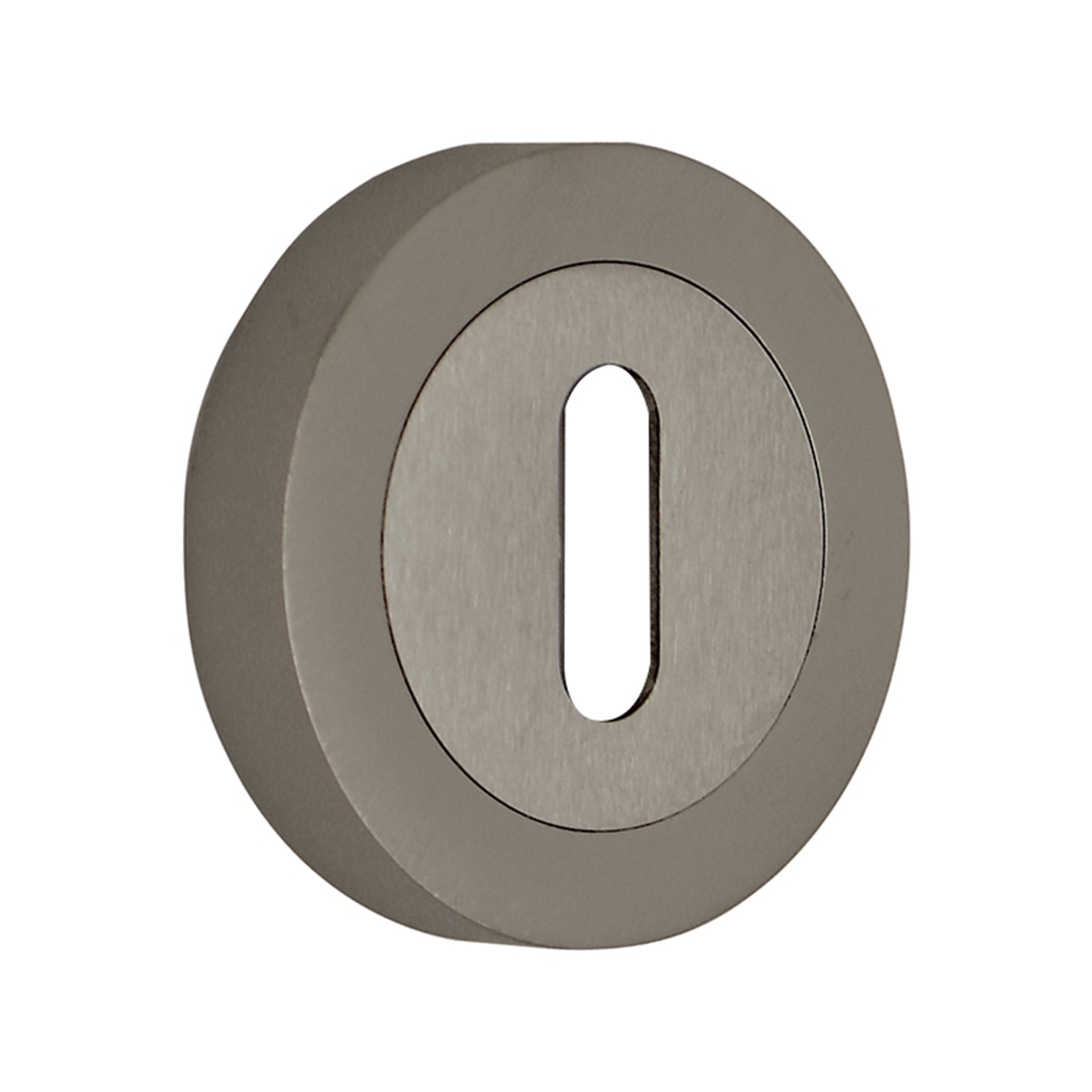 Roseta Redonda Bocallave Oval 50Ø  x  5 mm Níquel satinado-1