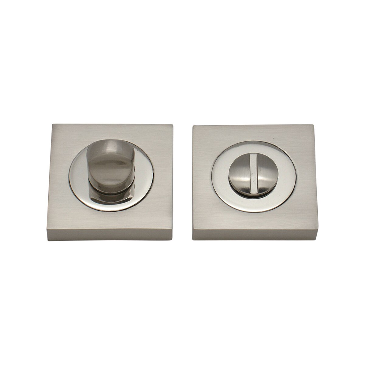 Condena Cuadrada 50 x 50 x 35 mm Níquel satinado / Níquel brillo-1