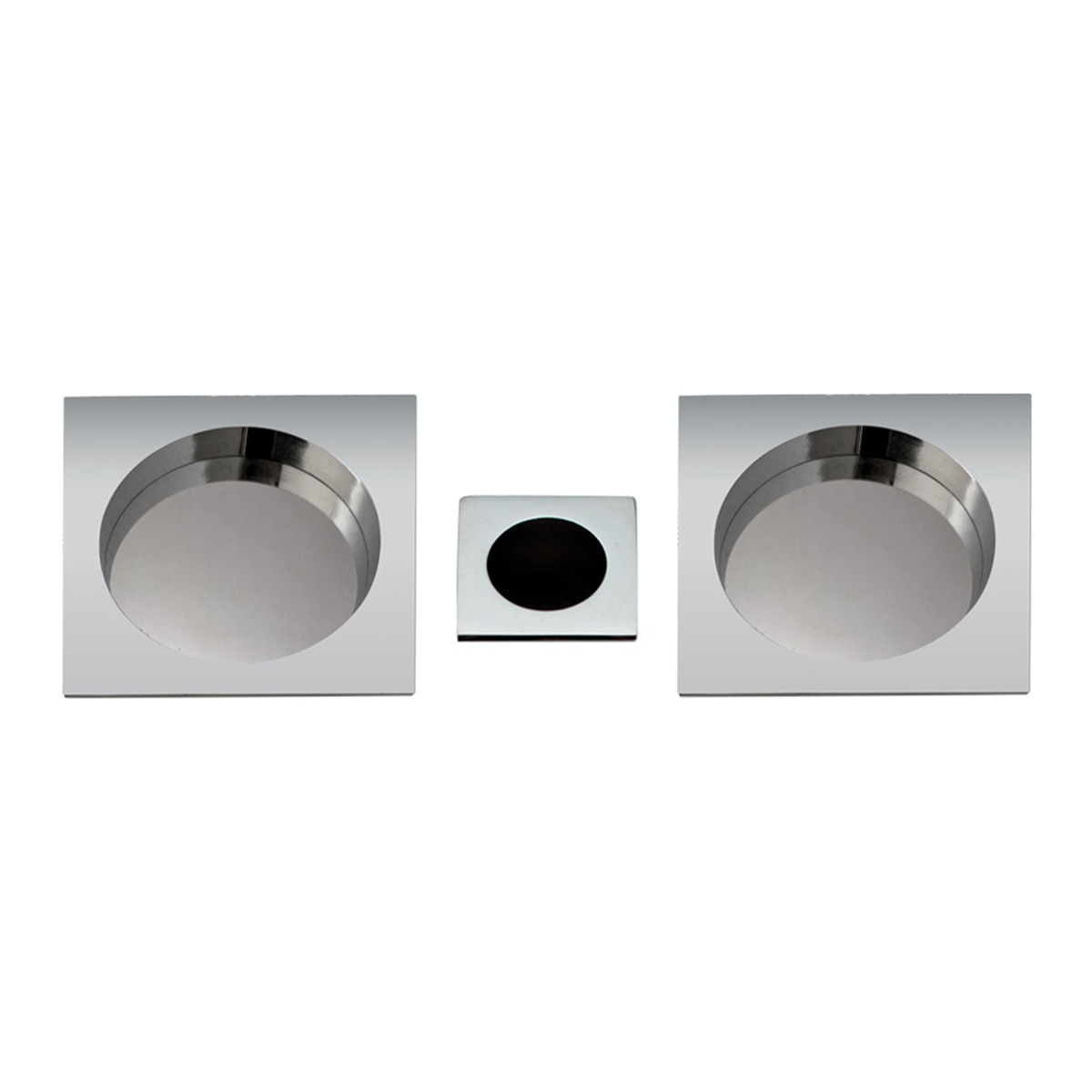Kit Puertas Correderas Embutir Cuadrado 56 x 56 30 x 30 mm Cromo brillo-1