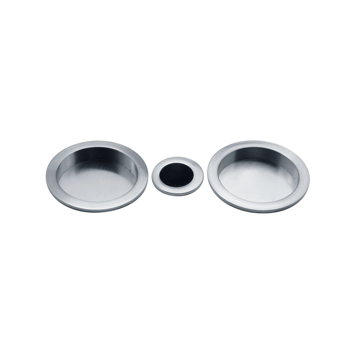 Kit Puertas Correderas Embutir Redondo 56Ø  30Ø mm Cromo satinado-1