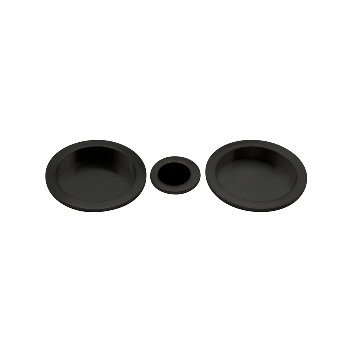 Kit Puertas Correderas Embutir Redondo 56Ø  30Ø mm Negro-1