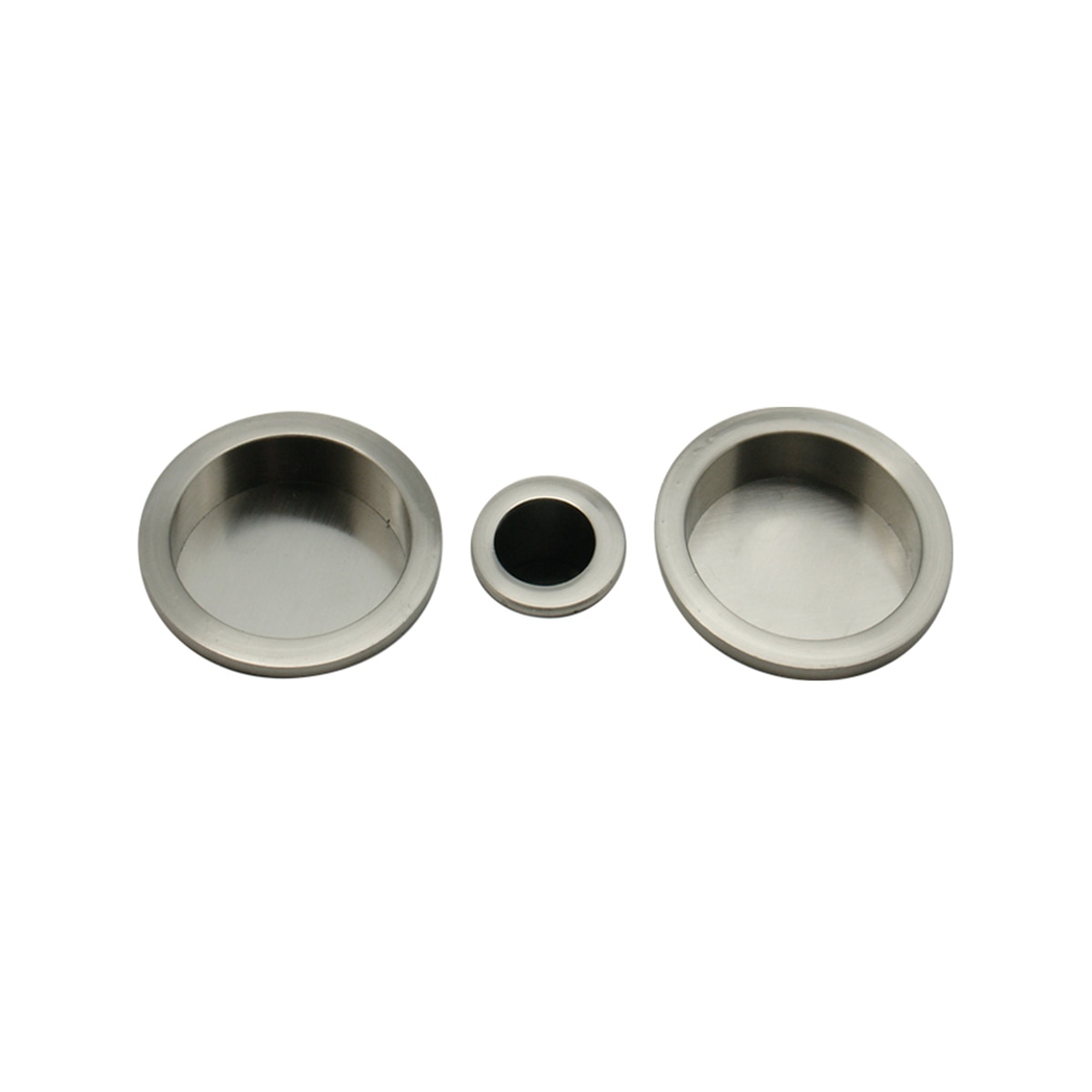 Kit Puertas Correderas Embutir Redondo 56Ø  30Ø mm Níquel satinado-1