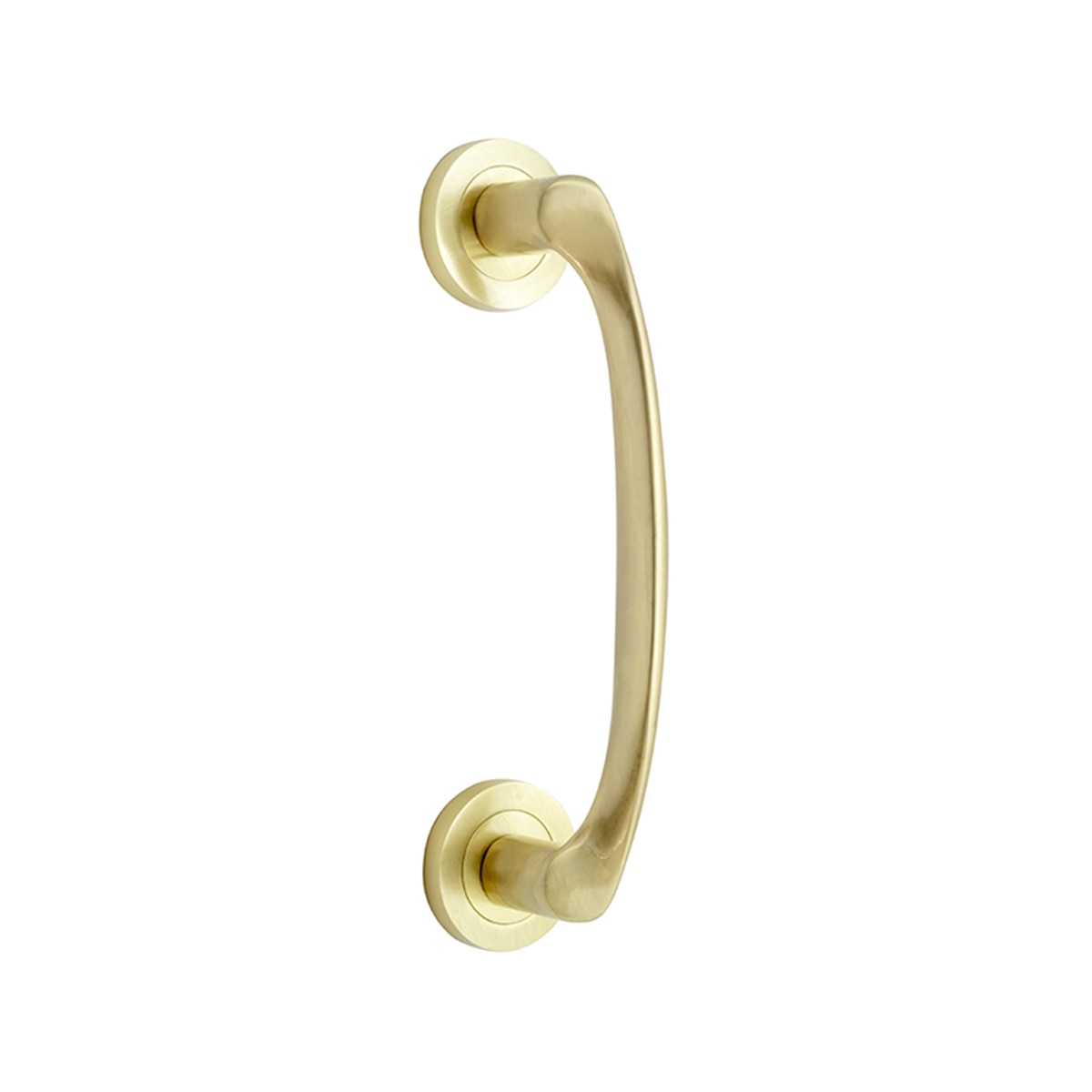 Tirador Roseta Redonda para Puertas de Paso 255 x 52 x 50 mm Latón mate-1
