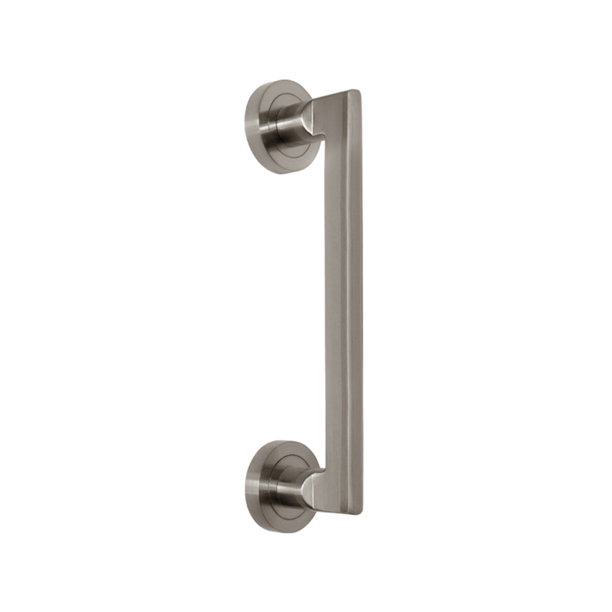 Tirador Roseta Redonda para Puertas de Paso 250 x 52 x 60 mm Níquel satinado-1