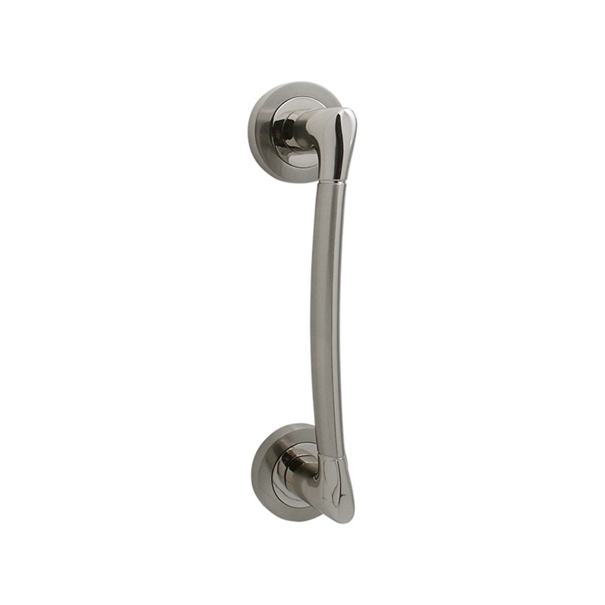 Tirador Roseta Redonda para Puertas Interior 250 x 52 x 60 mm Níquel satinado / Níquel brillo-1