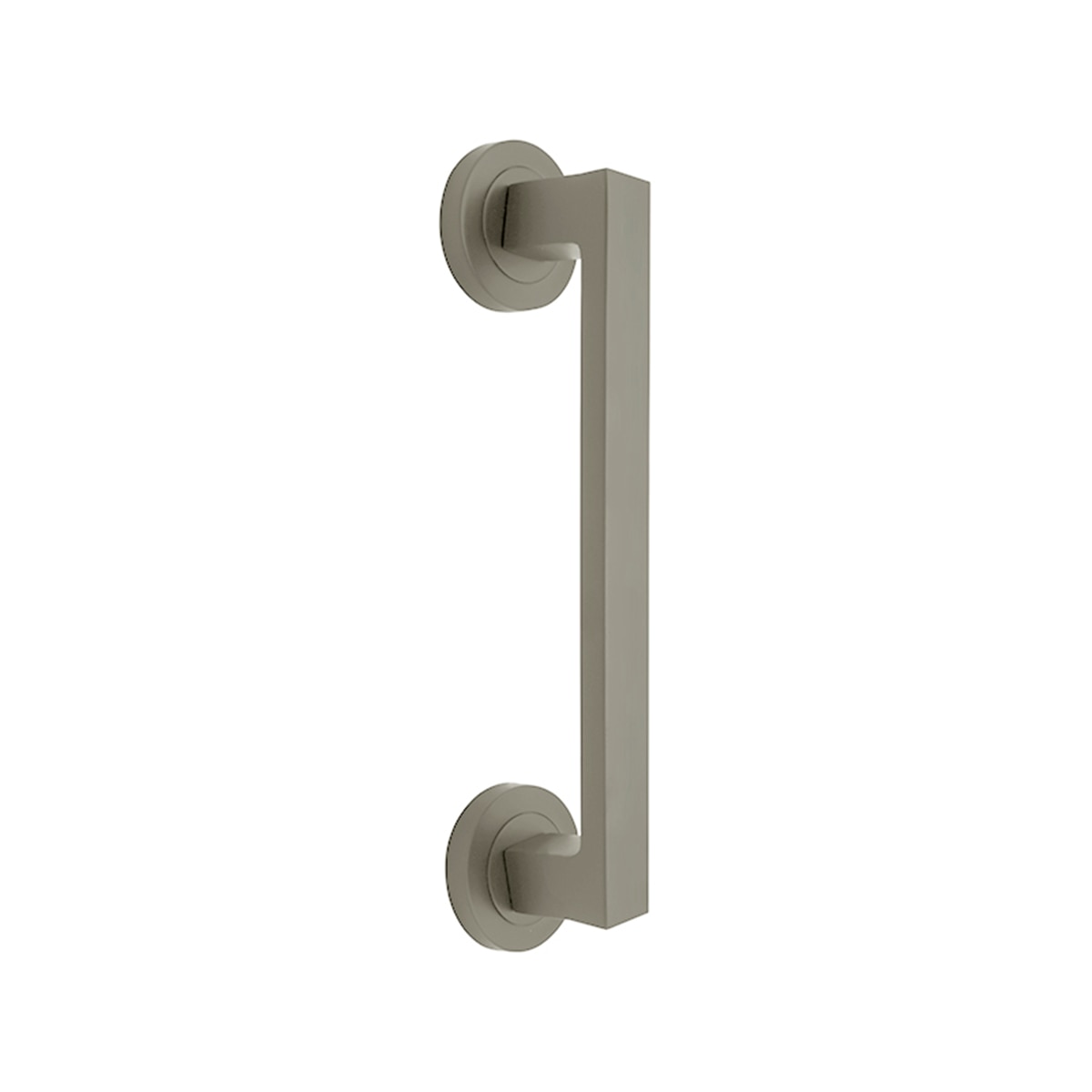 Tirador Roseta Redonda para Puertas Interior 240 x 50 x 48 mm Níquel satinado-1