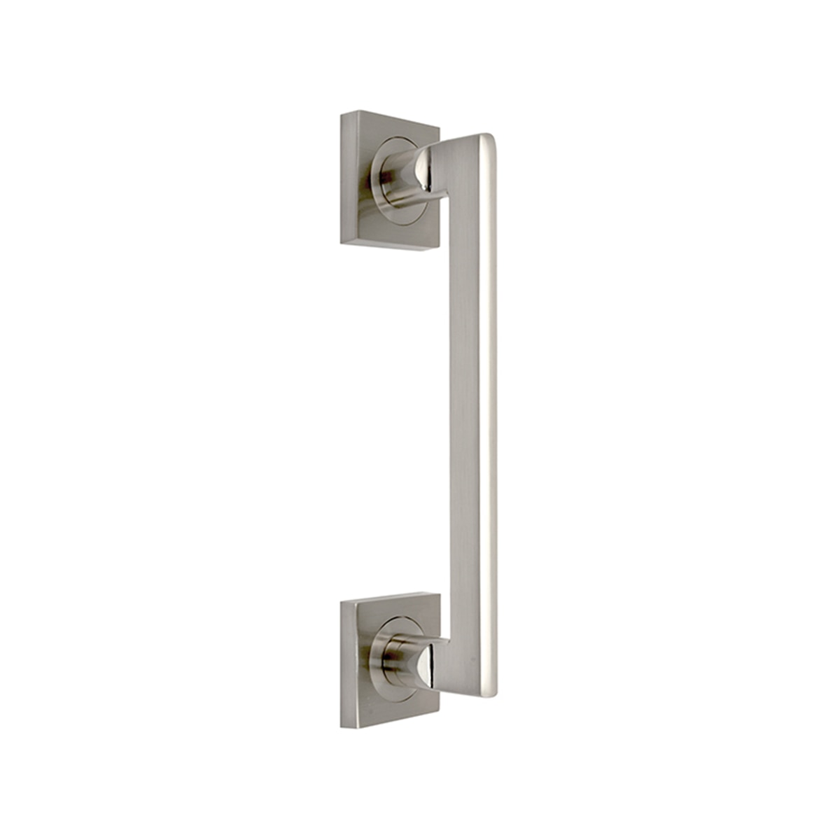 Tirador Roseta Redonda para Puertas Interior 240 x 50 x 48 mm Níquel satinado-1