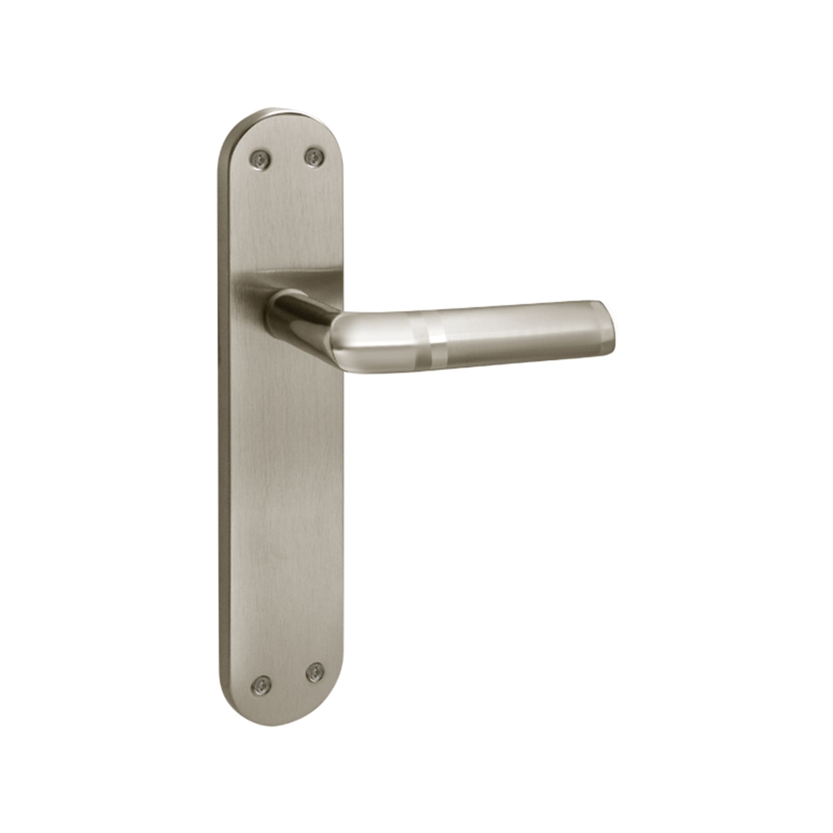 Juego Manilla de Placa 242 x 130 x 45 mm Níquel satinado / Níquel brillo-1