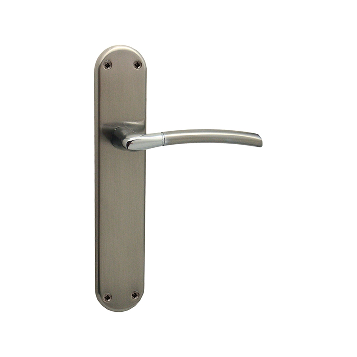 Juego Manilla de Placa 242 x 130 x 45 mm Níquel satinado / Níquel brillo-1