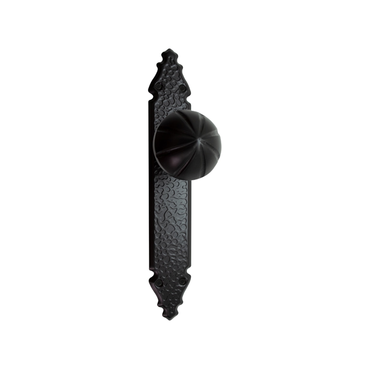 Pomo con Placa Decorativa para Puertas de Paso Interior 275 x 55 x 80 mm Negro-1