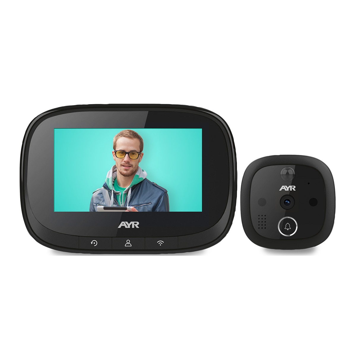 Olho Mágico Digital AYR-762 Wi-Fi Black Edition Preto-3