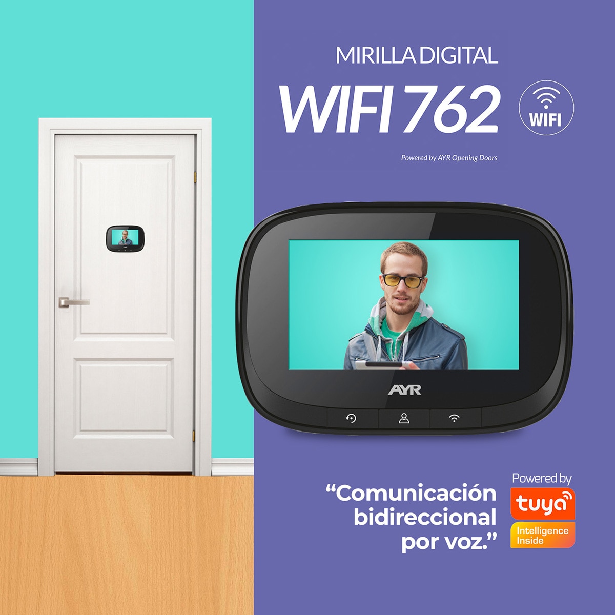 Olho Mágico Digital AYR-762 Wi-Fi Black Edition Preto-4