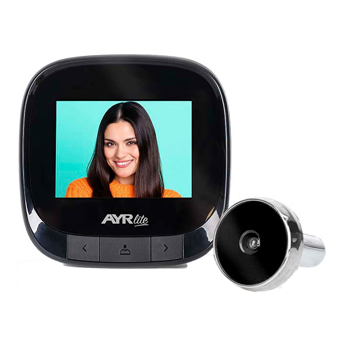 Mirilla Digital 9001 Lite - Negro / Cromo Negro / Cromo-4
