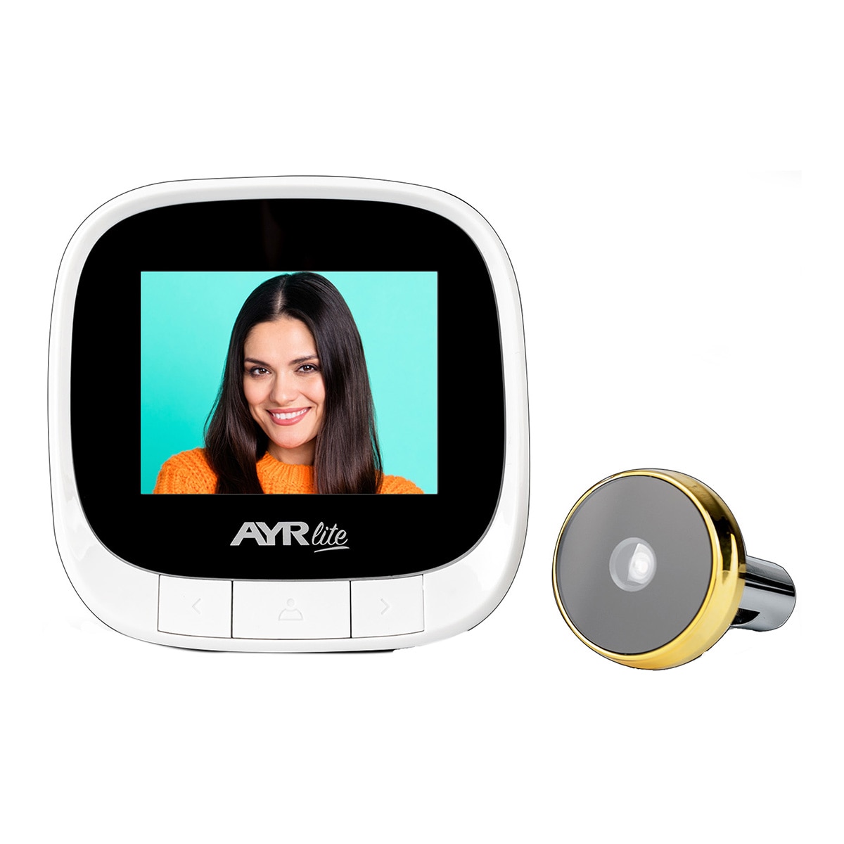 Mirilla Digital 9001 Lite Blanco / Latón-2
