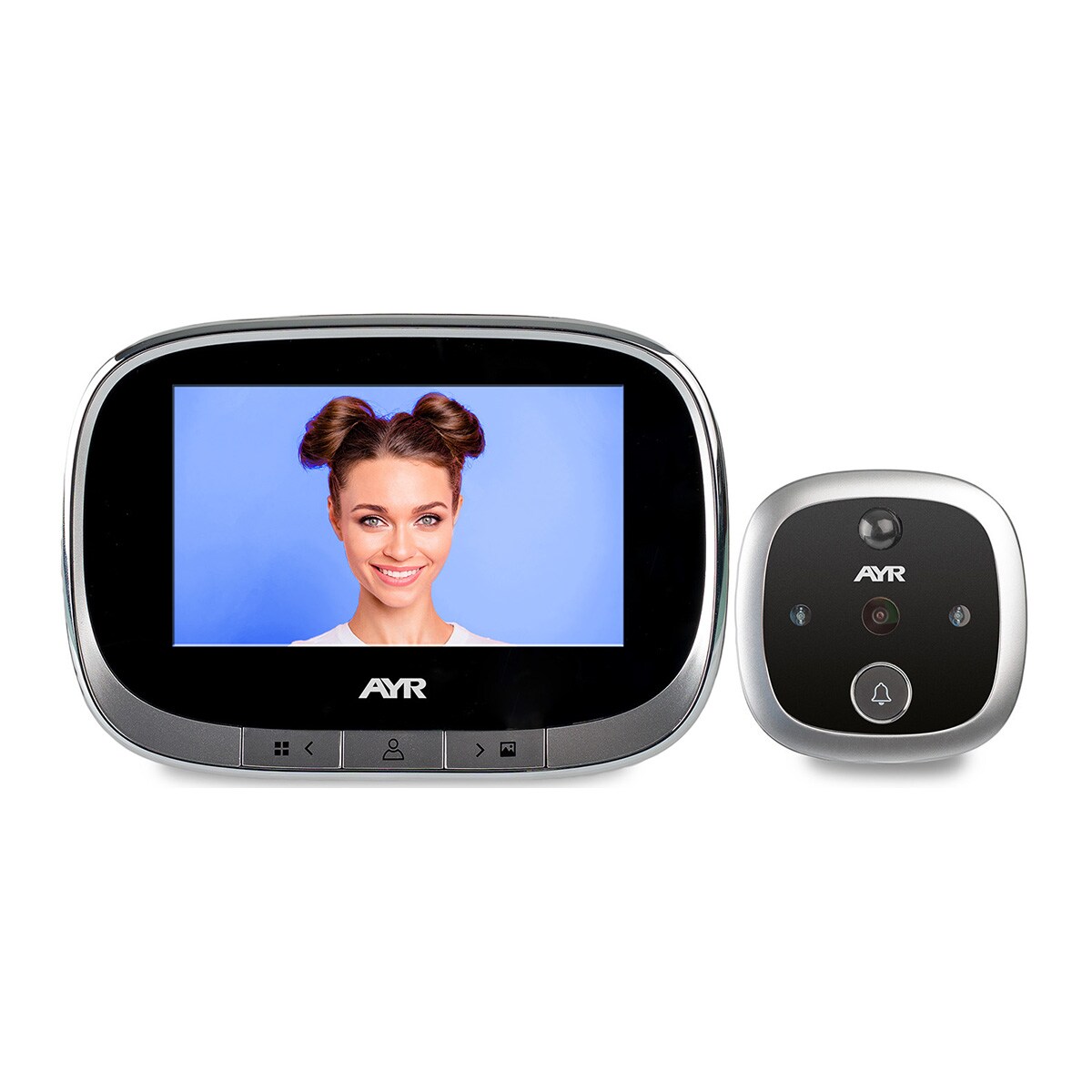 Mirilla Digital Wi-Fi AYR-763 4,3" (10,9 cm) Gris / Negro-3