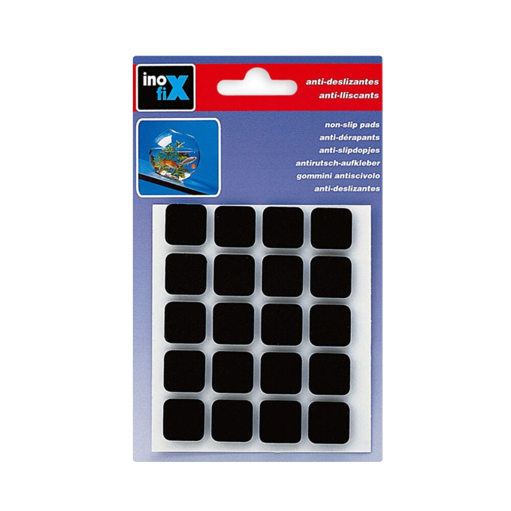 Fieltro Sintético Adhesivo 20 Pzas Negro-2